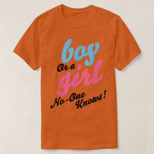 Das Geschlecht offenbart Geschenke Junge oder ein T-Shirt (Design vorne)