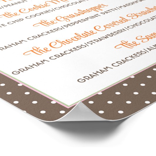 Das Geschlecht von S'Mores enthüllt das Menü auf d Poster (Ecke)