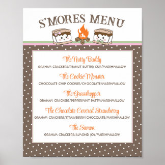 Das Geschlecht von S'Mores enthüllt das Menü auf d Poster
