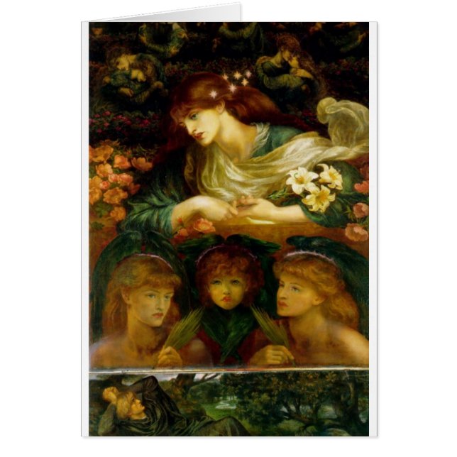 Das gesegnete Damozel - Postkarte (Vorne)