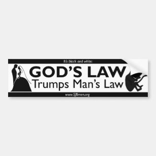Das Gesetz des Gottes Trumps Autoaufkleber des