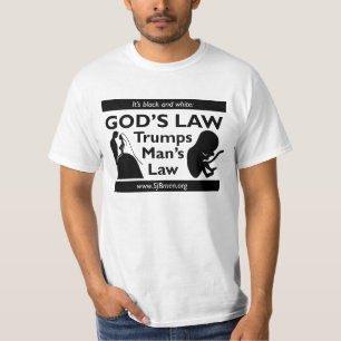 Das Gesetz des Gottes Trumps T - Shirt des Mannes