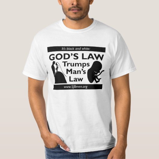 Das Gesetz des Gottes Trumps T - Shirt des Mannes (Vorderseite)