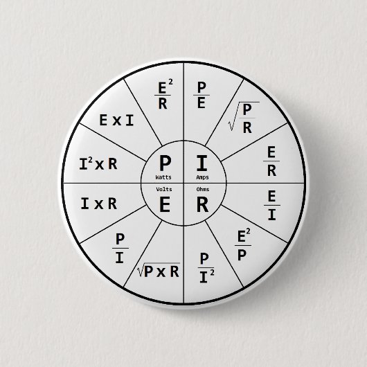Das Gesetz des Ohms für DC Button (Vorderseite)