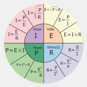 Das Gesetz des Ohms Runder Aufkleber