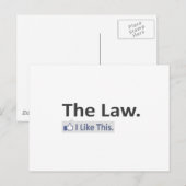 Das Gesetz... Ich mag das Postkarte (Vorne/Hinten)
