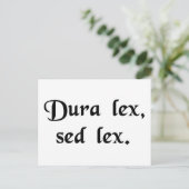 Das Gesetz ist hart, aber es ist das Gesetz. Postkarte (Stehend Vorderseite)