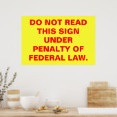 Das Gesetz Poster (Küche)