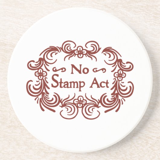 Das Gesetz über die Briefmarke Getränkeuntersetzer (Vorne)