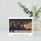 Das Gesicht Christi von Hans Holbein dem Jüngeren Postkarte (Stehend Vorderseite)