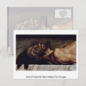 Das Gesicht Christi von Hans Holbein dem Jüngeren Postkarte (Vorne/Hinten)