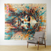 Das Gesicht Christi Wandteppich (Beispiel (Horizontal))