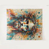 Das Gesicht Christi Wandteppich (Vorderseite (Horizontal))