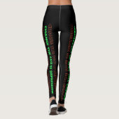 Das Gesicht der Depression grün und orange verände Leggings (Rückseite)
