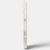 Das Gesicht der Frau mit Blume Burlap-Effekt Case-Mate iPhone Hülle (Rückseite / Links)