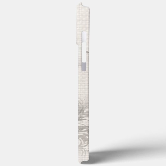 Das Gesicht der Frau mit Blume Burlap-Effekt Case-Mate iPhone Hülle (Rückseite / Links)