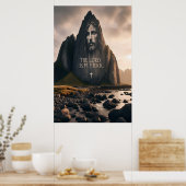 Das Gesicht der Herren auf dem Felsberg Poster (Küche)