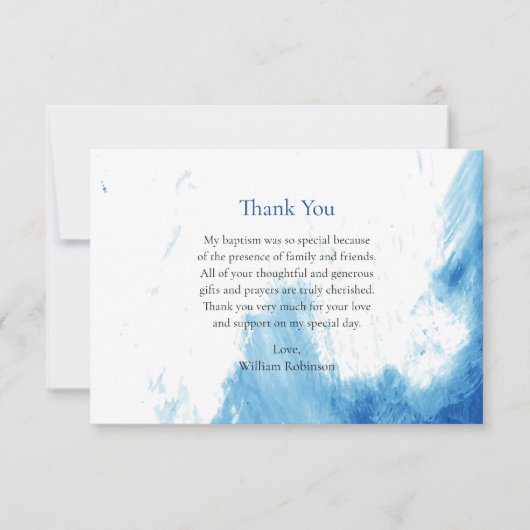 Das Gesicht der orthodoxen Christlichen Taufe Dankeskarte (Vorderseite)