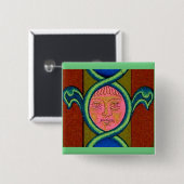 Das Gesicht des 16. Jahrhunderts Button (Vorne & Hinten)