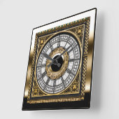 Das Gesicht des berühmtesten Uhrmachers der Welt - Quadratische Wanduhr (Winkel)