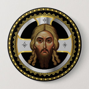 Das Gesicht des christlich-orthodoxen Schwarzen Sy Button
