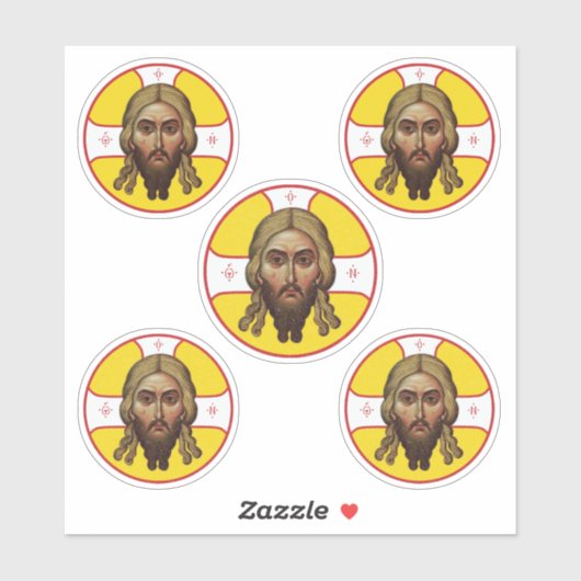 Das Gesicht des christlich-orthodoxen Symbols Aufkleber (Blatt)