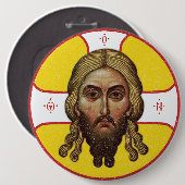 Das Gesicht des christlich-orthodoxen Symbols Button (Vorne & Hinten)