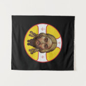 Das Gesicht des christlich-orthodoxen Symbols Wandteppich (Vorderseite (Horizontal))