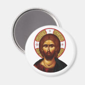 Das Gesicht des heiligen Christi-Symbols Magnet (Vorderseite/Rückseite)