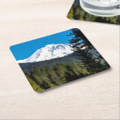 DAS GESICHT DES HÖHENS SHASTA RECHTECKIGER PAPPUNTERSETZER (angewinkelt)