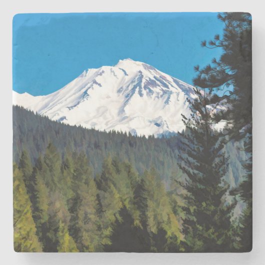 DAS GESICHT DES HÖHENS SHASTA STEINUNTERSETZER (Vorderseite)