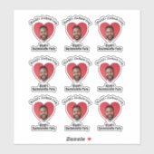 Das Gesicht des lustigen Junggeselinnen-Abschieds Aufkleber (Blatt)