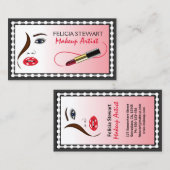 Das Gesicht des Mirror Makeup Künstlerkosmetologen Visitenkarte (Vorne/Hinten)