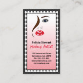 Das Gesicht des Mirror Makeup Künstlerkosmetologen Visitenkarte (Rückseite)