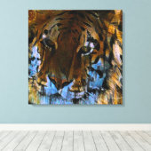 Das Gesicht des Tigers Leinwanddruck (Insitu (Holzboden))