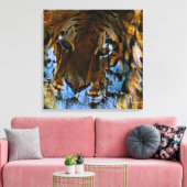 Das Gesicht des Tigers Leinwanddruck (Insitu (Wohnzimmer))