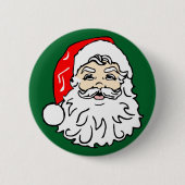 Das Gesicht des Weihnachtsmannes Button (Vorderseite)