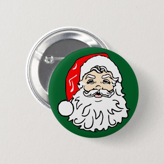 Das Gesicht des Weihnachtsmannes Button (Vorne & Hinten)