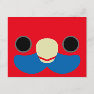 Das Gesicht einer Crimson-Rosella Feiertagspostkarte