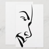 Das Gesicht einer Frau Briefpapier (Vorne/Hinten)