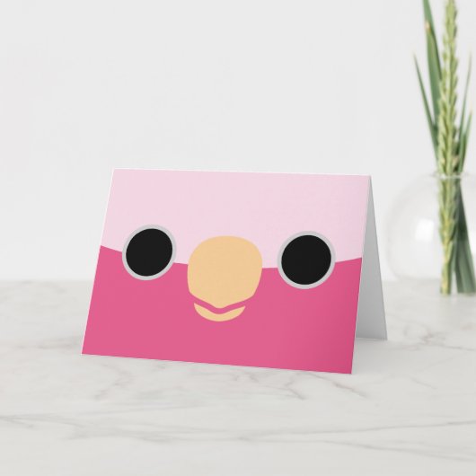 Das Gesicht einer Galah Karte (Vorderseite)