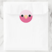 Das Gesicht einer Galah Runder Aufkleber (Tasche)