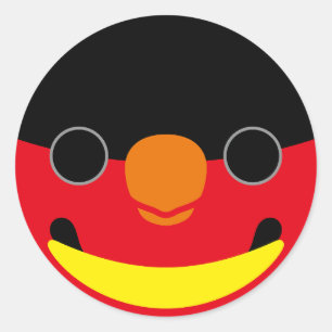 Das Gesicht einer gelben Beblätter Runder Aufkleber