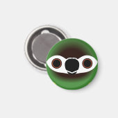 Das Gesicht einer goldfarbenen Ara Magnet (Vorderseite/Rückseite)