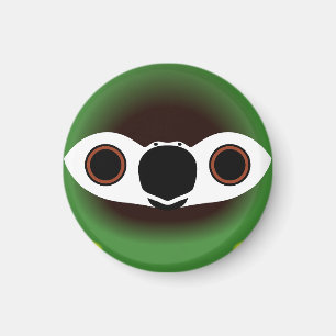 Das Gesicht einer goldfarbenen Ara Magnet