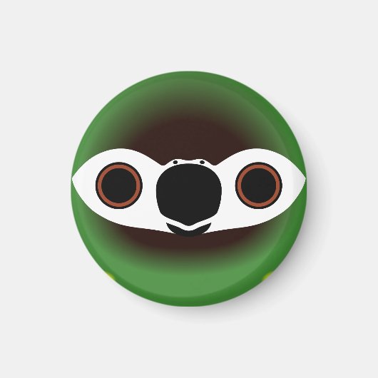 Das Gesicht einer goldfarbenen Ara Magnet (Vorne)
