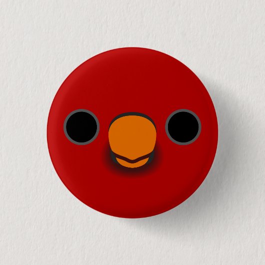 Das Gesicht einer Kardinal-Lory Button (Vorderseite)