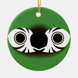 Das Gesicht einer Kastanienbraut Keramik Ornament