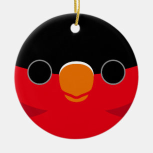 Das Gesicht einer Lila-bösen Lory Keramik Ornament