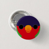 Das Gesicht einer Lory in Collared Button (Vorne & Hinten)